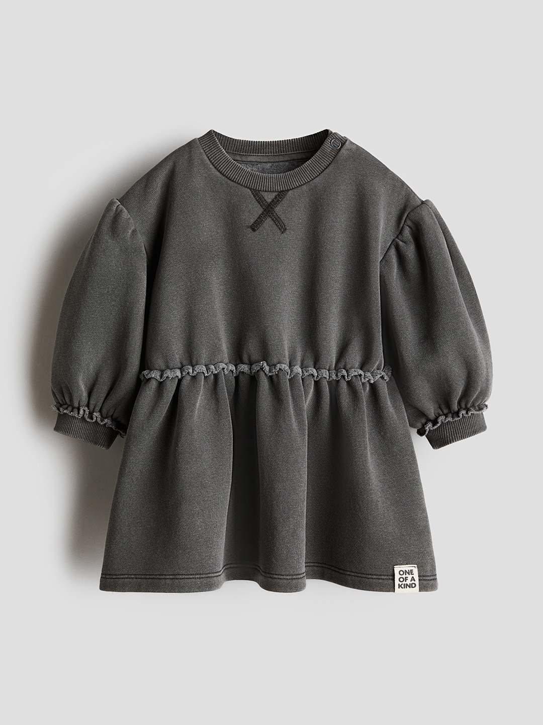 

H&M Girls Ruffles Jumper Dress, Grey