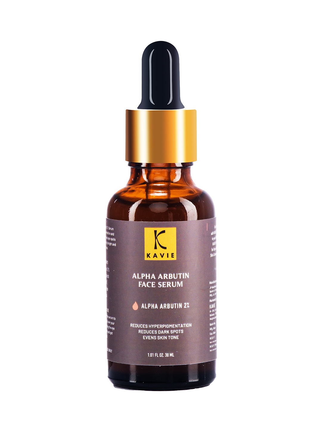 

KAVIE Alpha Arbutin Reduces Hyperpigmentation Dark Spots Evens Skin Tone Face Serum 30 ml, Brown