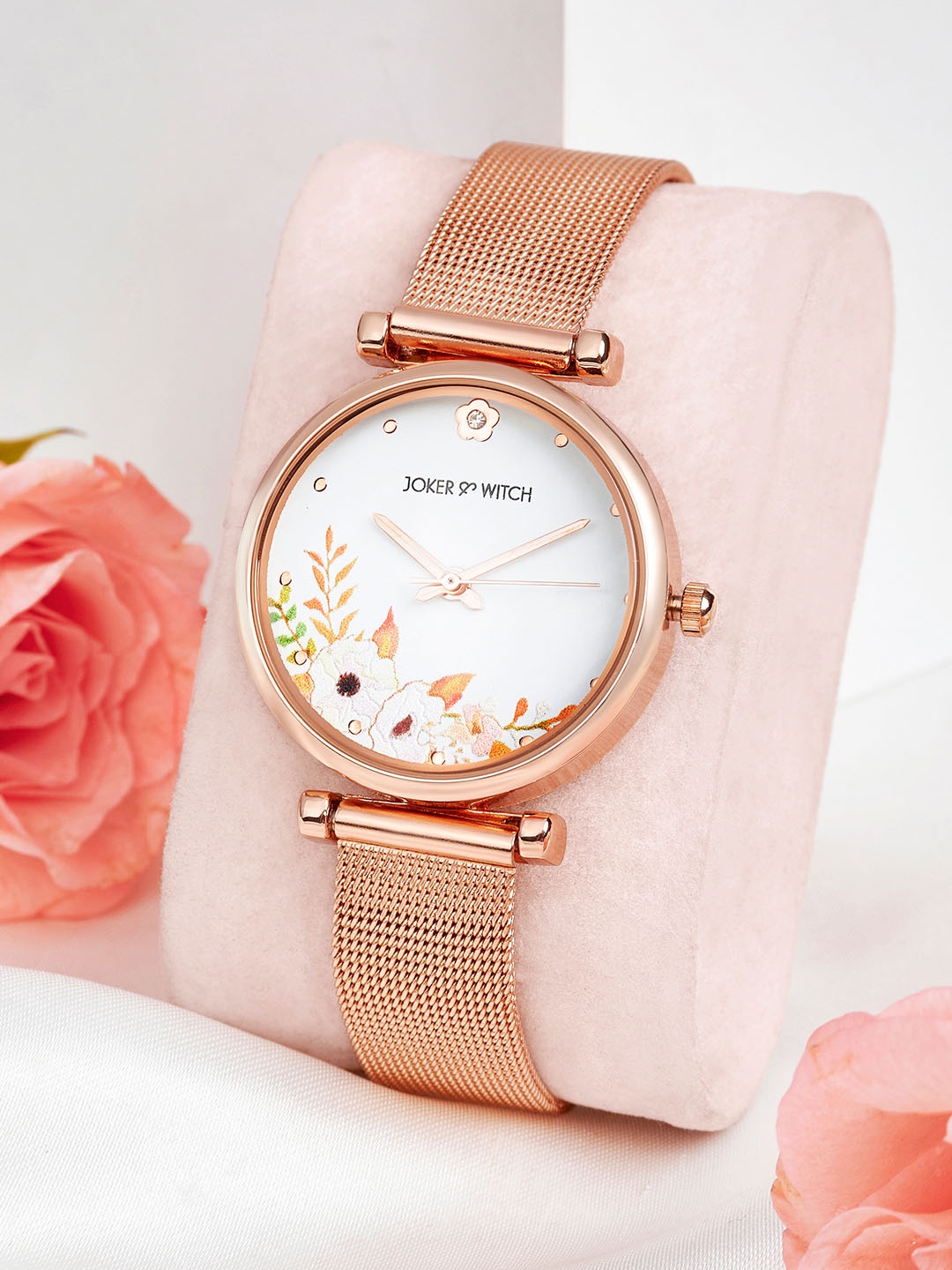 

JOKER & WITCH Women Dial & Stainless Steel Straps Analogue Watch AMWW897, Rose gold