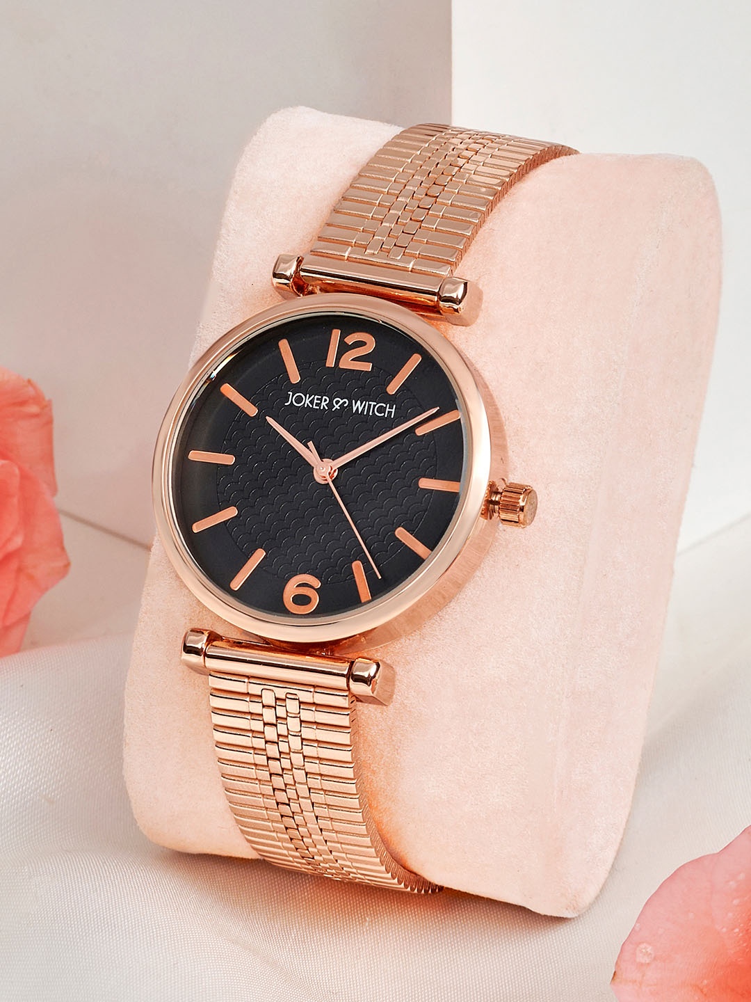 

JOKER & WITCH Women Dial & Stainless Steel Straps Analogue Watch AMWW890, Rose gold
