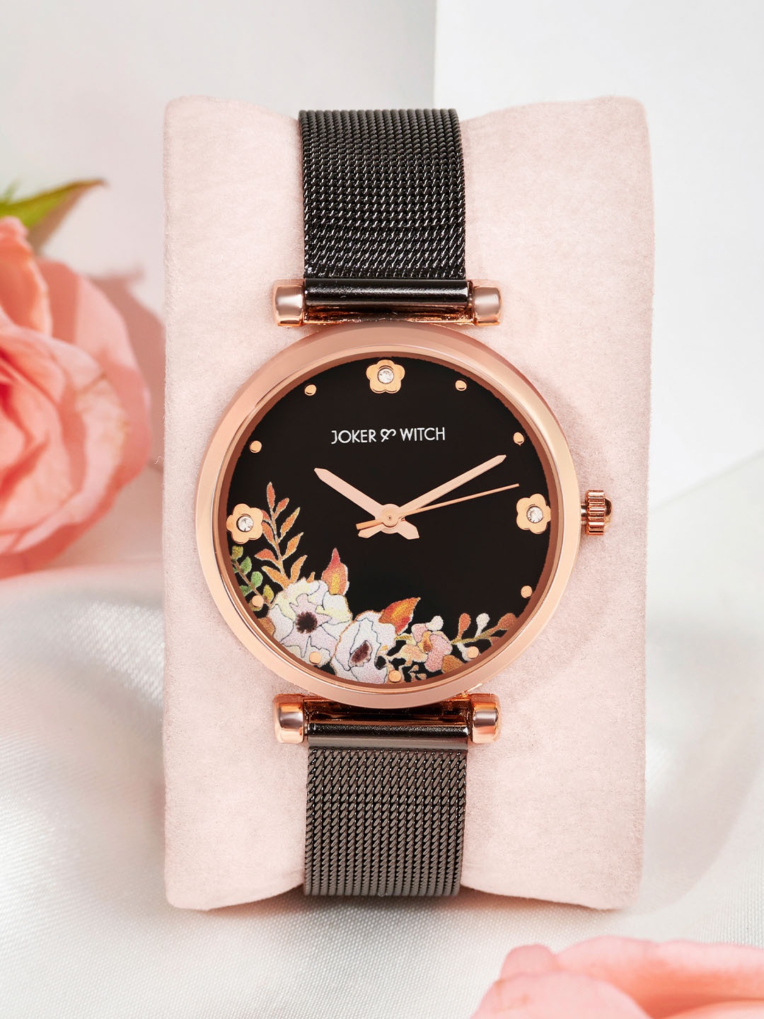 

JOKER & WITCH Women Dial & Stainless Steel Straps Analogue Watch AMWW898, Black