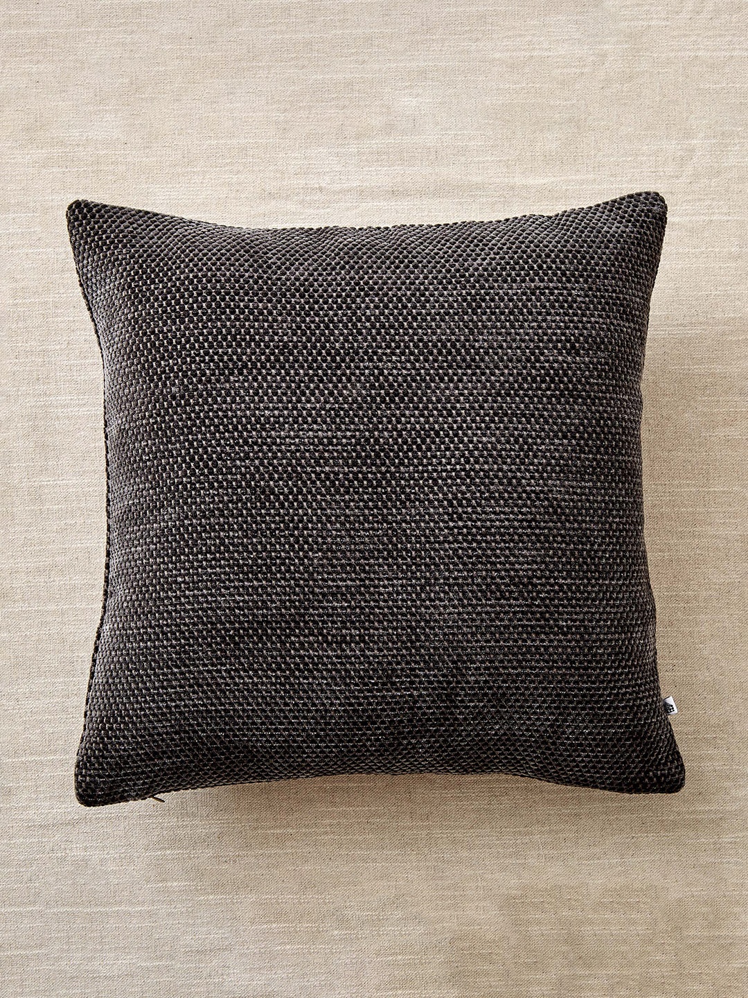 

Home Centre Moonlight Grey 3 Pieces Ecovero Jacquard Textured Velvet Square Cushion Covers