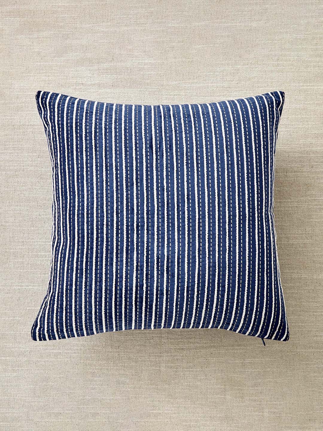 

Home Centre Endura Blue Embroidered Velvet Square Cushion Covers