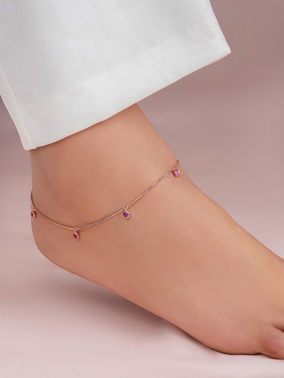 

Zavya Rose Gold-Plated Anklet