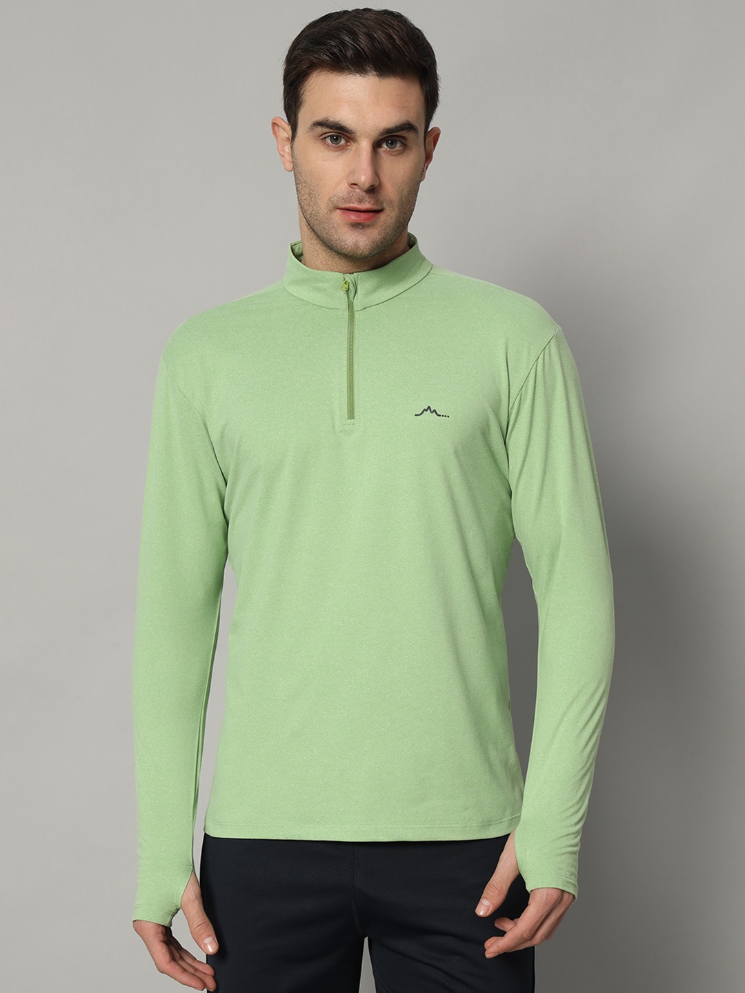 

Reccy Men Quick Dry Breathable Full Sleeve T-shirt Baselayer, Green