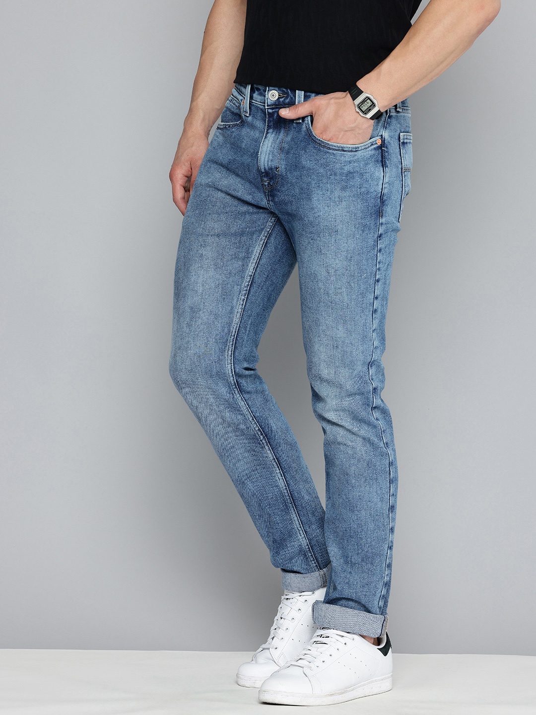 

Flying Machine Men Slim Straight Fit Stretchable Jeans, Blue