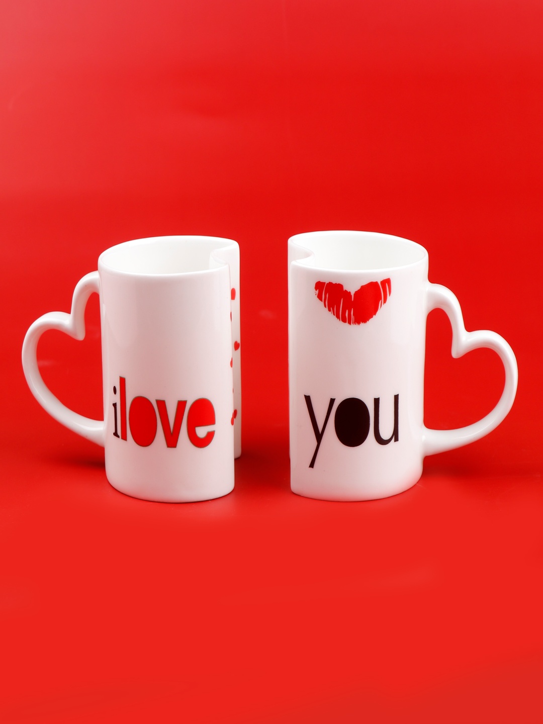 

Archies White & Black Printed @ Pieces Ceramic Matte Mugs Set of Cups and Mugs
