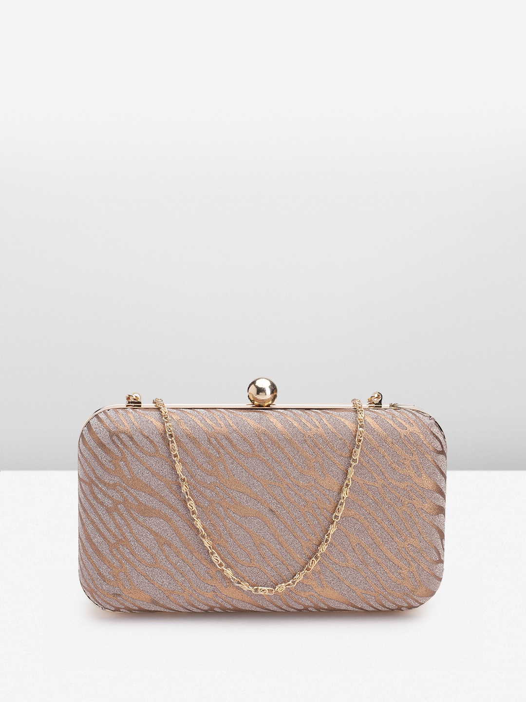 

Carlton London Textured Embellished Box Clutch, Gold