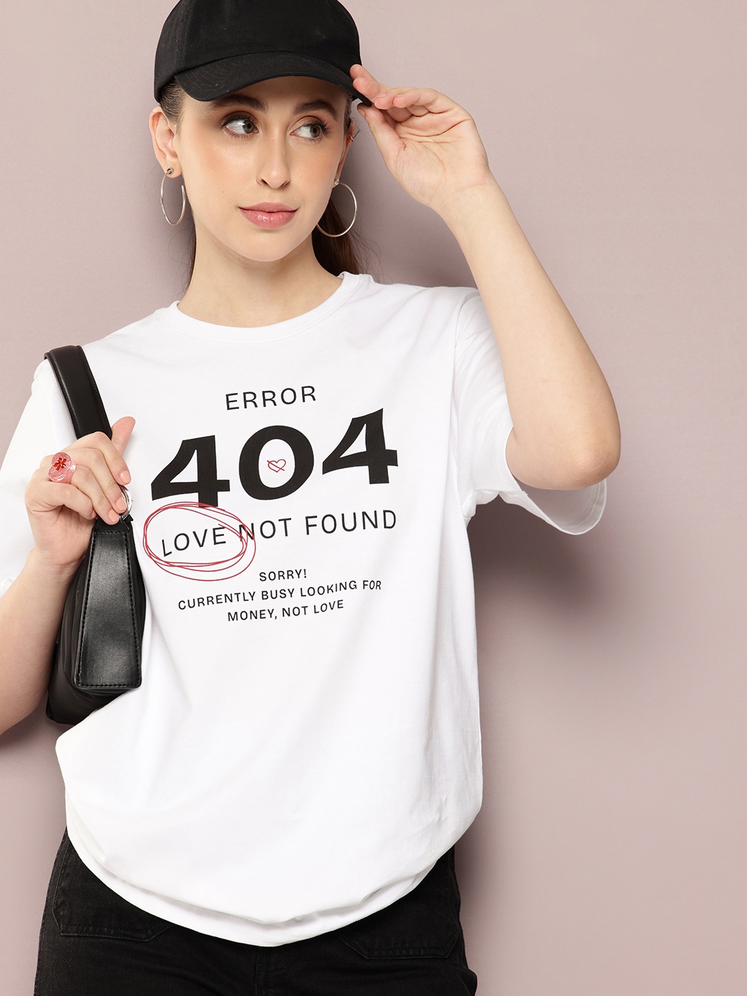 DILLINGER Typography Printed Bio Washed Cotton Oversized T-shirt, White