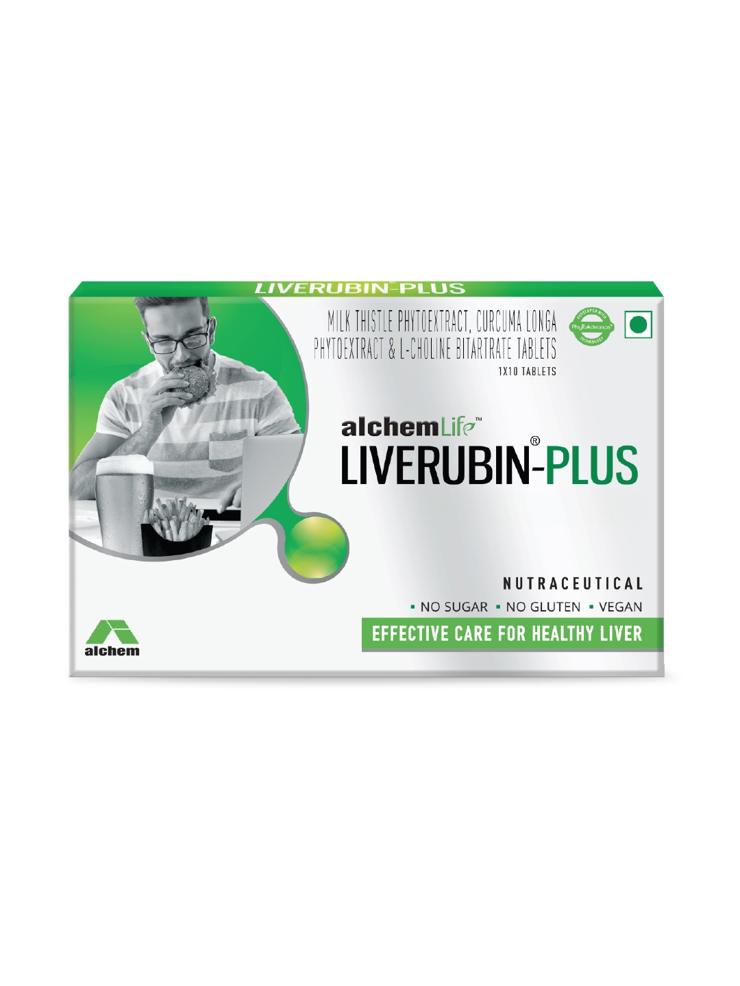 

Alchem Liverubin Plus Tablets - 10 Tablets, Yellow