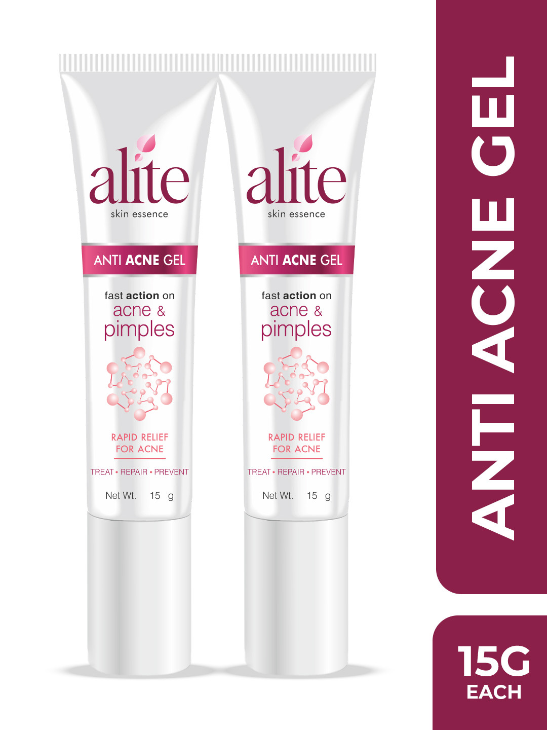 

Alite Skin Essence Set Of 2 Anti Acne Gel With Tea Tree & Neem Oil - 15 g Each, White