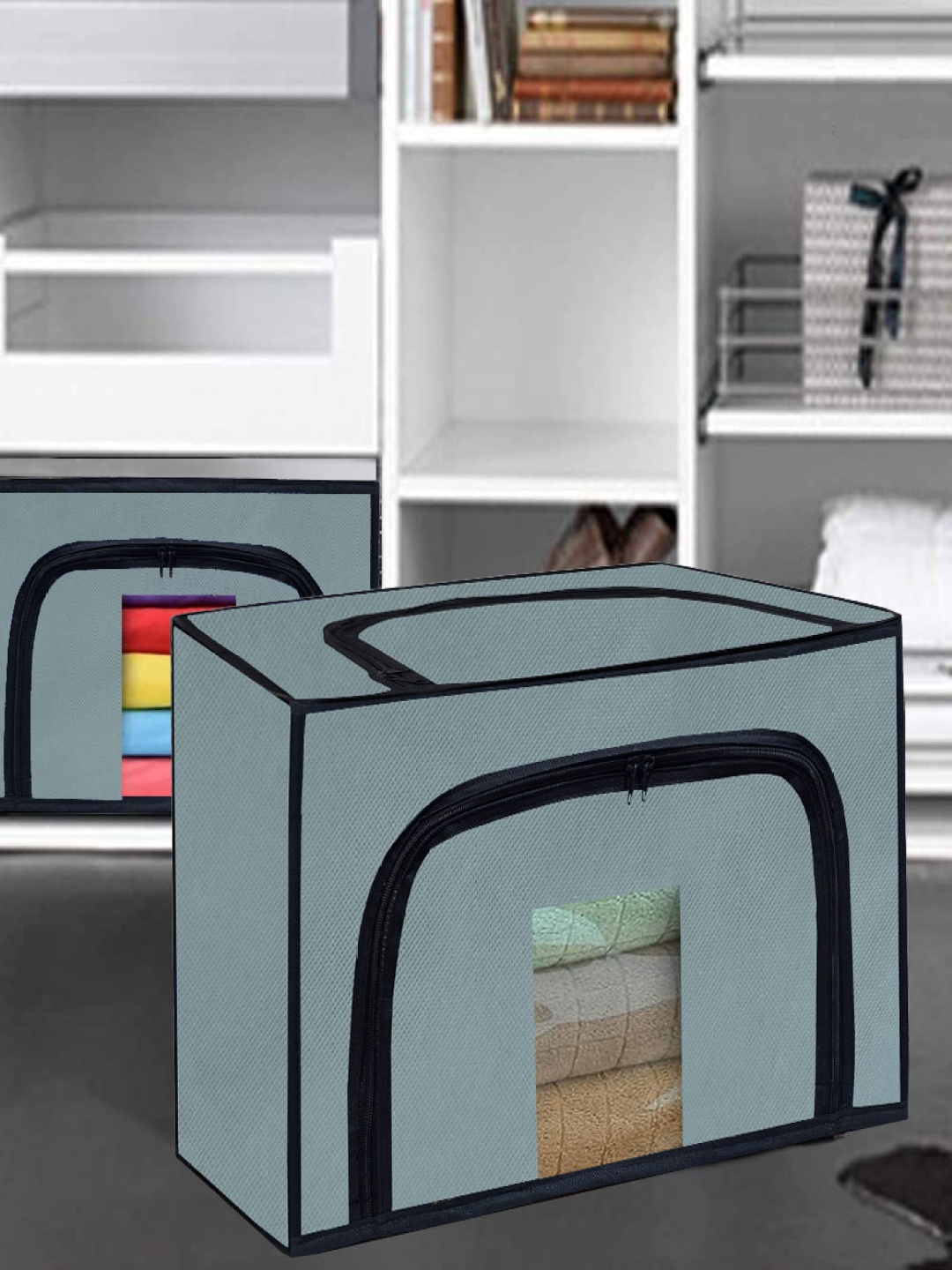 

Rmerchants Grey & Black Compact Space Organizer
