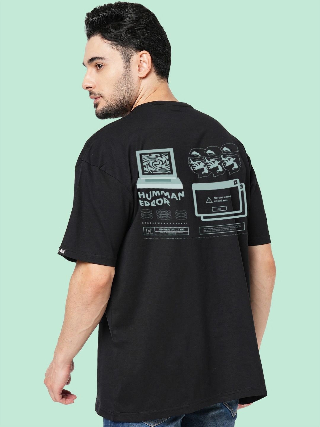

Wear Your Opinion Men Graphic Printed Round Neck Cotton Relaxed Fit T-shirt, Black