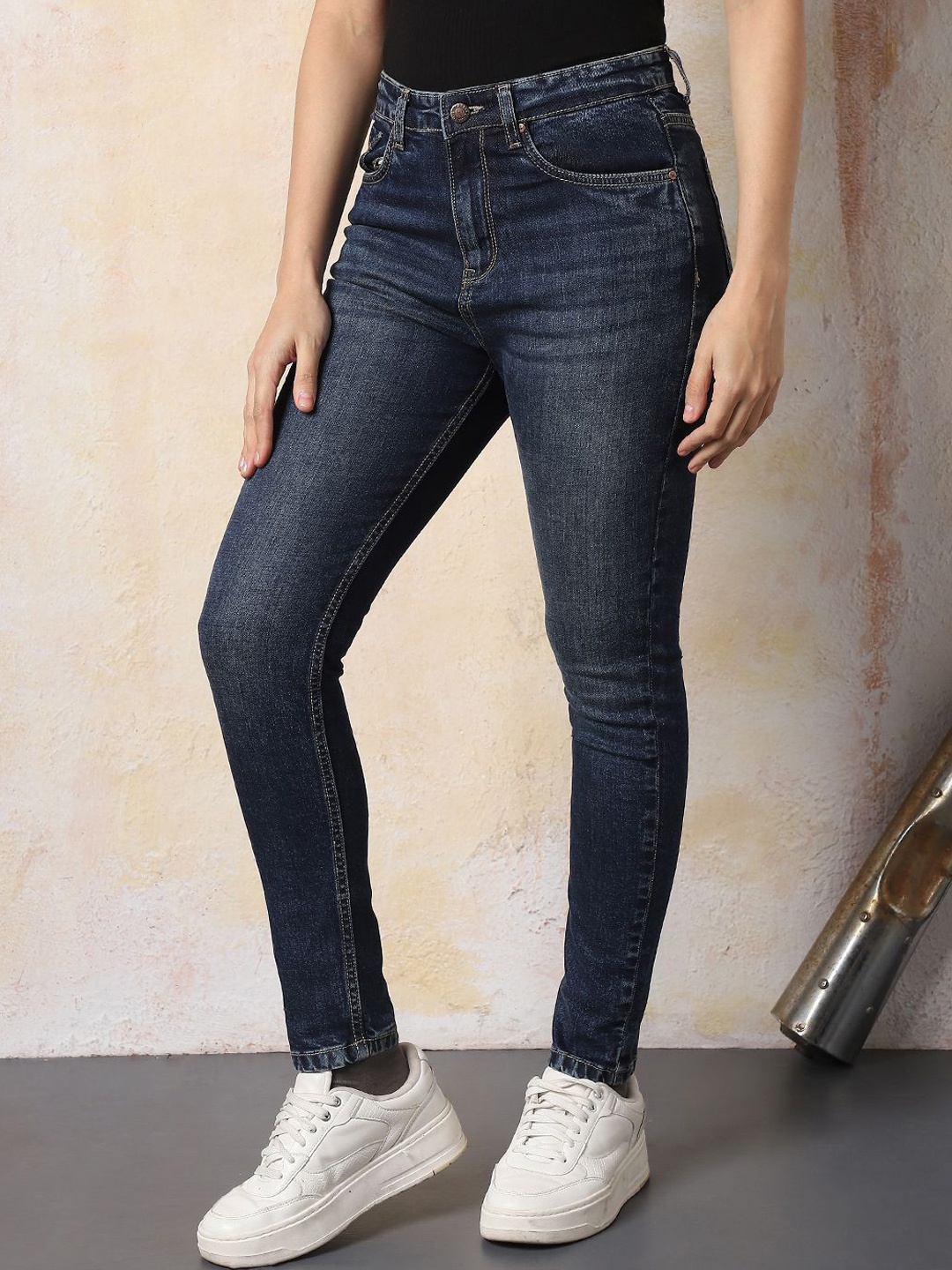 

High Star Women Super Skinny Fit High-Rise Light Fade Jeans, Blue