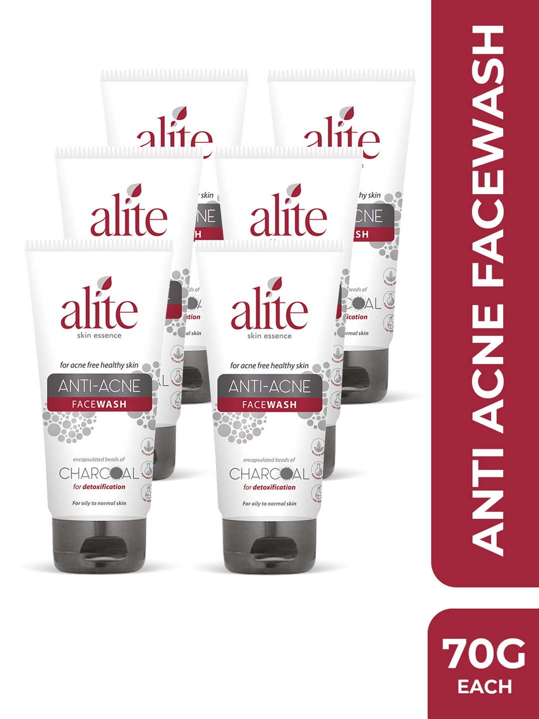 

Alite Skin Essence Set Of 6 Anti Acne Glycolic Acid Face Wash 70 g Each, White