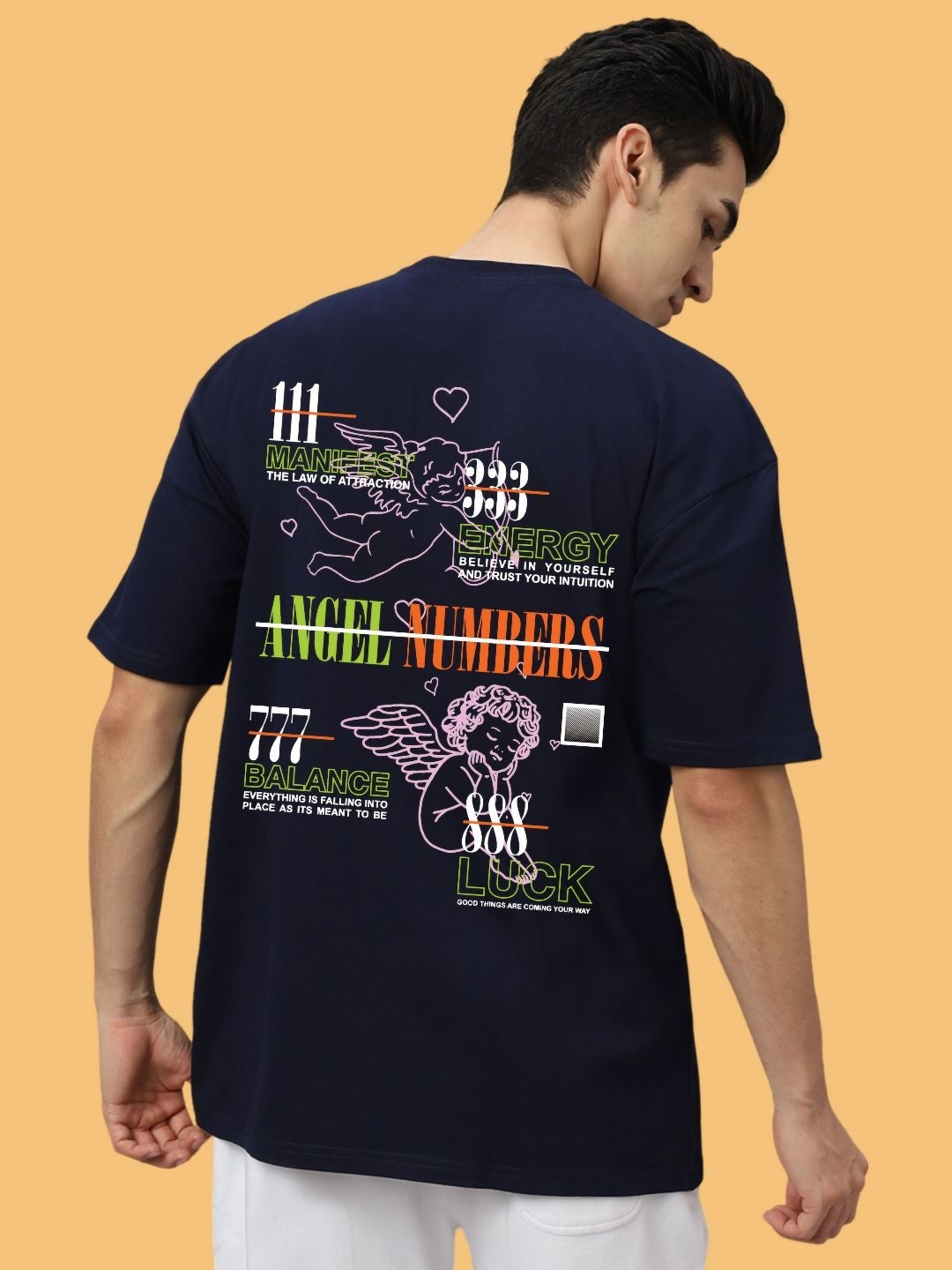 

Wear Your Opinion Men Graphic Printed Round Neck Cotton Oversized T-shirt, Navy blue
