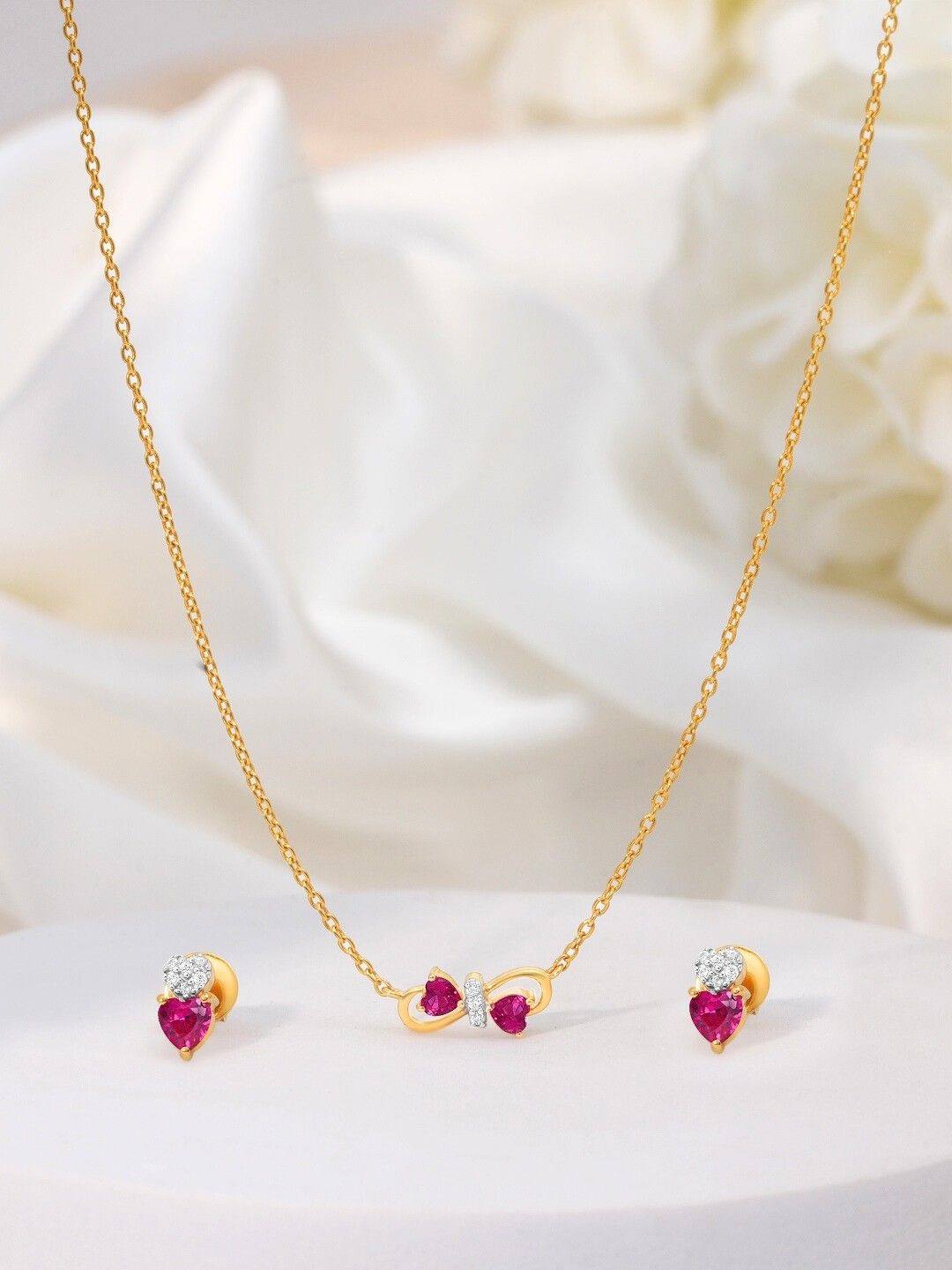 

Zavya Essential Spark Gold Plated 925 Sterling Silver CZ-Studded Jewellery Set