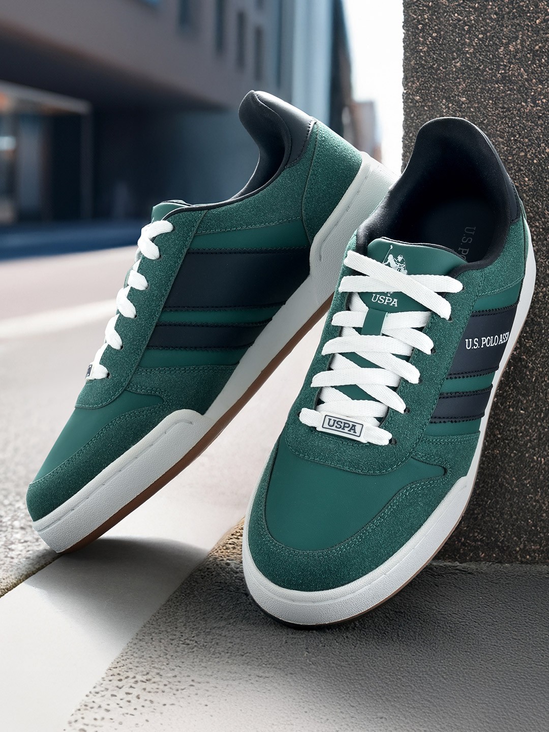

U.S. Polo Assn. Men PU Sneakers, Green
