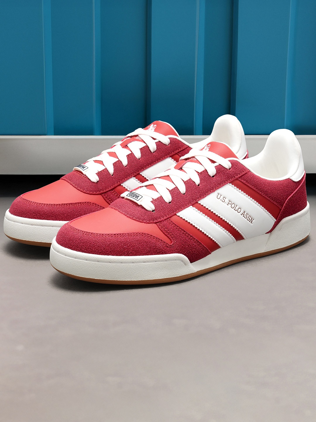 

U.S. Polo Assn. Men PU Sneakers, Red