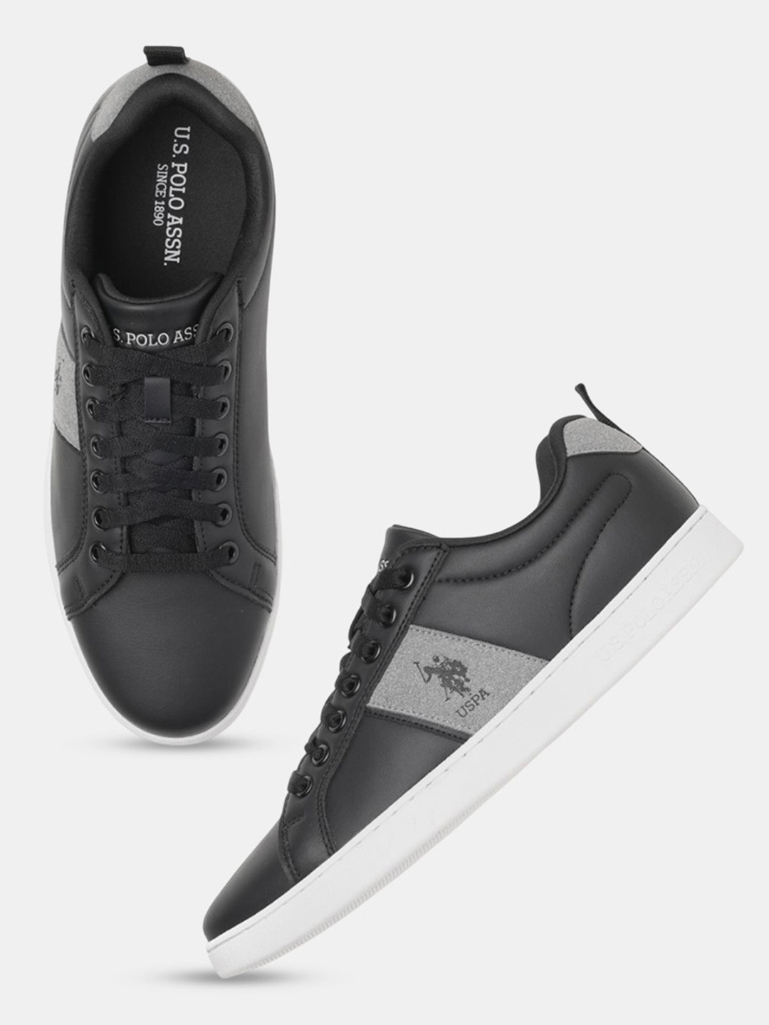 

U.S. Polo Assn. Men PU Sneakers, Black