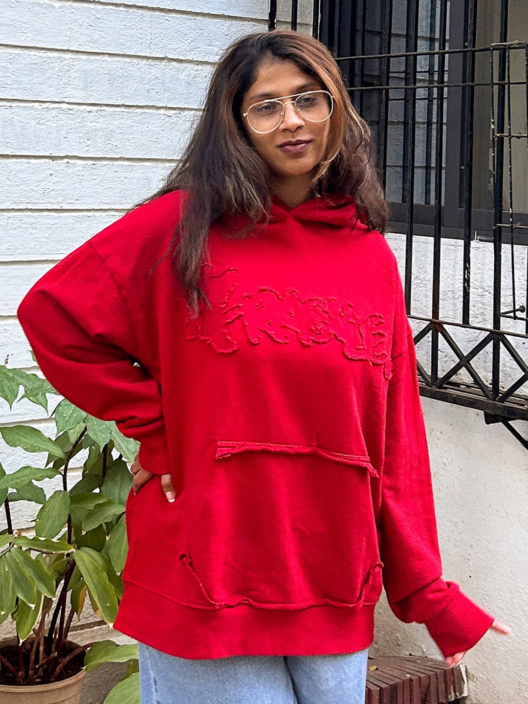 

Exhale Label Unisex Sweatshirt, Red