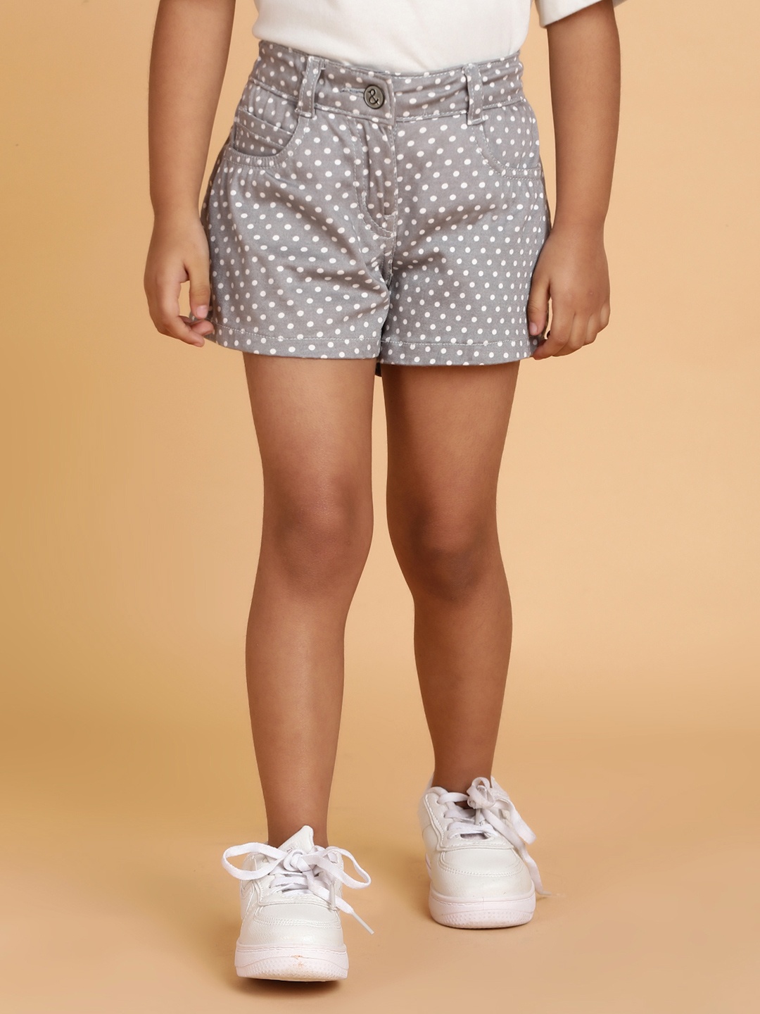 

TALES & STORIES Girls Printed Outdoor Shorts, Grey