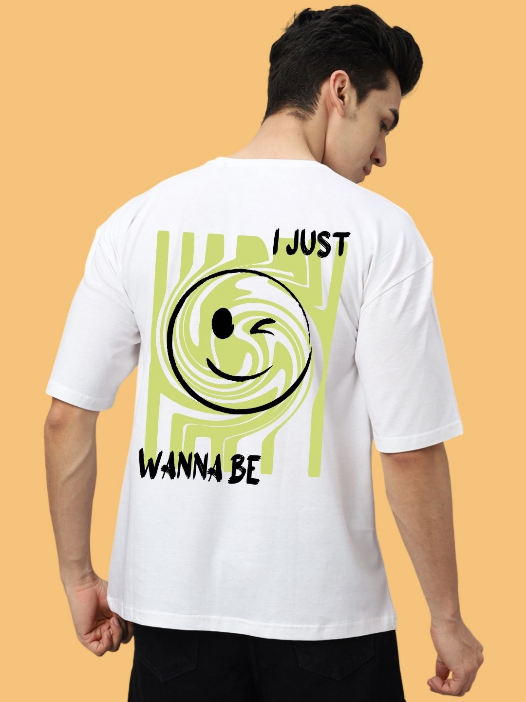 

Wear Your Opinion Men Graphic Printed Round Neck Cotton Oversized T-shirt, White