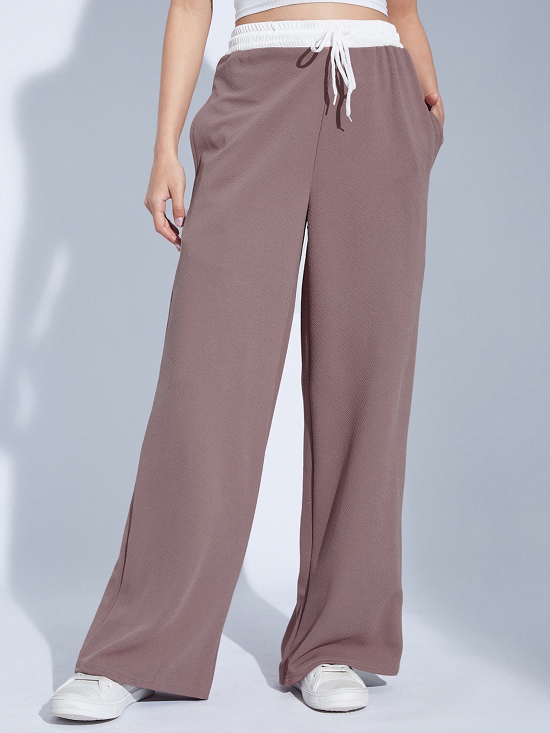 

Selvia Women Easy Wash Pleated Trousers, Mauve