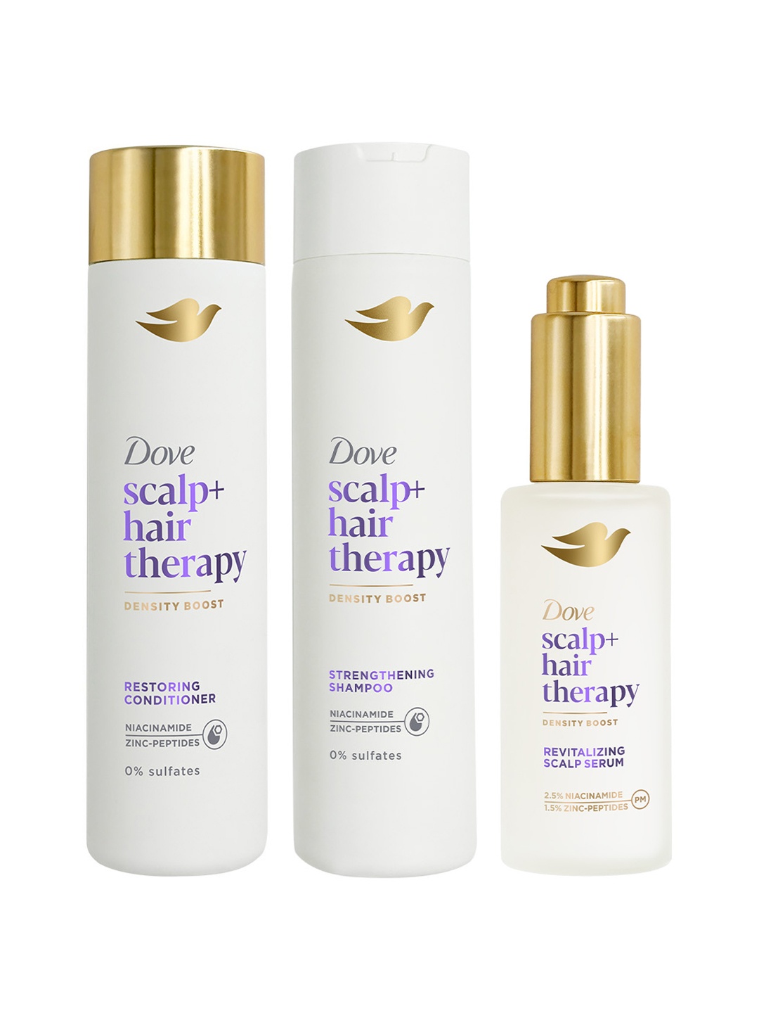 

Dove Scalp+Hair Therapy 3-Step Hair Care Combo, White