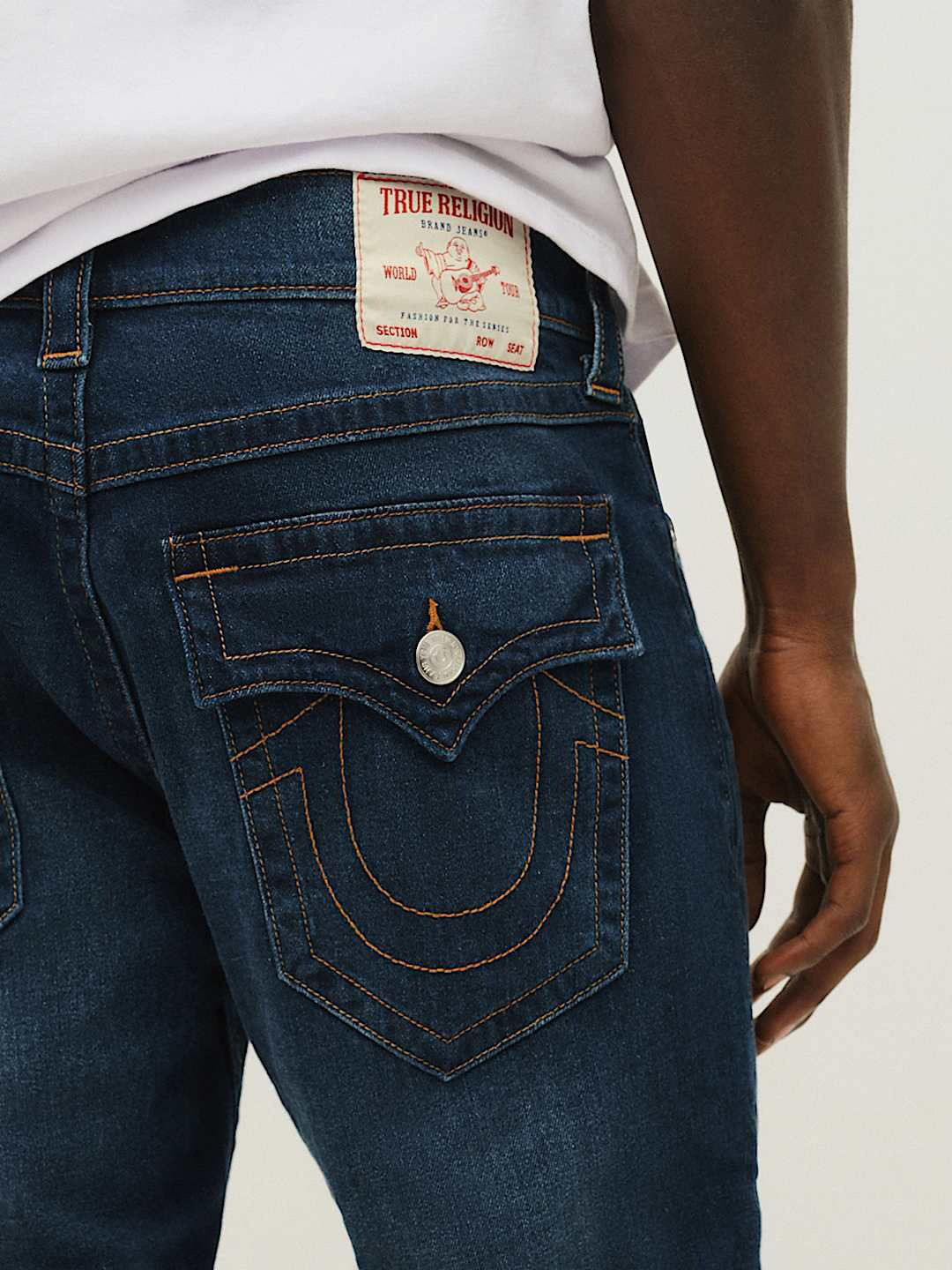 

True Religion SN Men Straight Fit Mid Rise Light Fade Stretchable Jeans, Blue