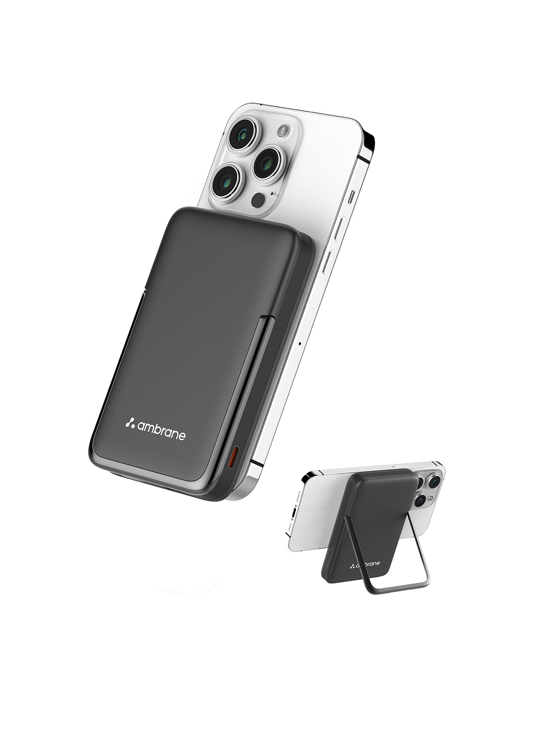 

Ambrane 10000mAh MagSafe Powerbank 22.5W Wired for iPhone 12+, Android, Black