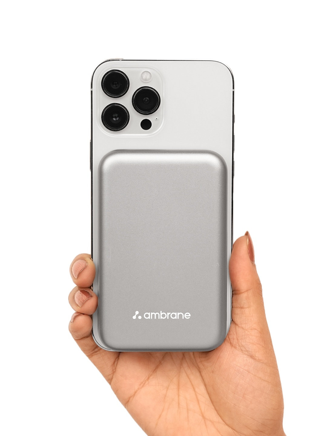 

Ambrane Wireless USB-C Power Bank, Silver