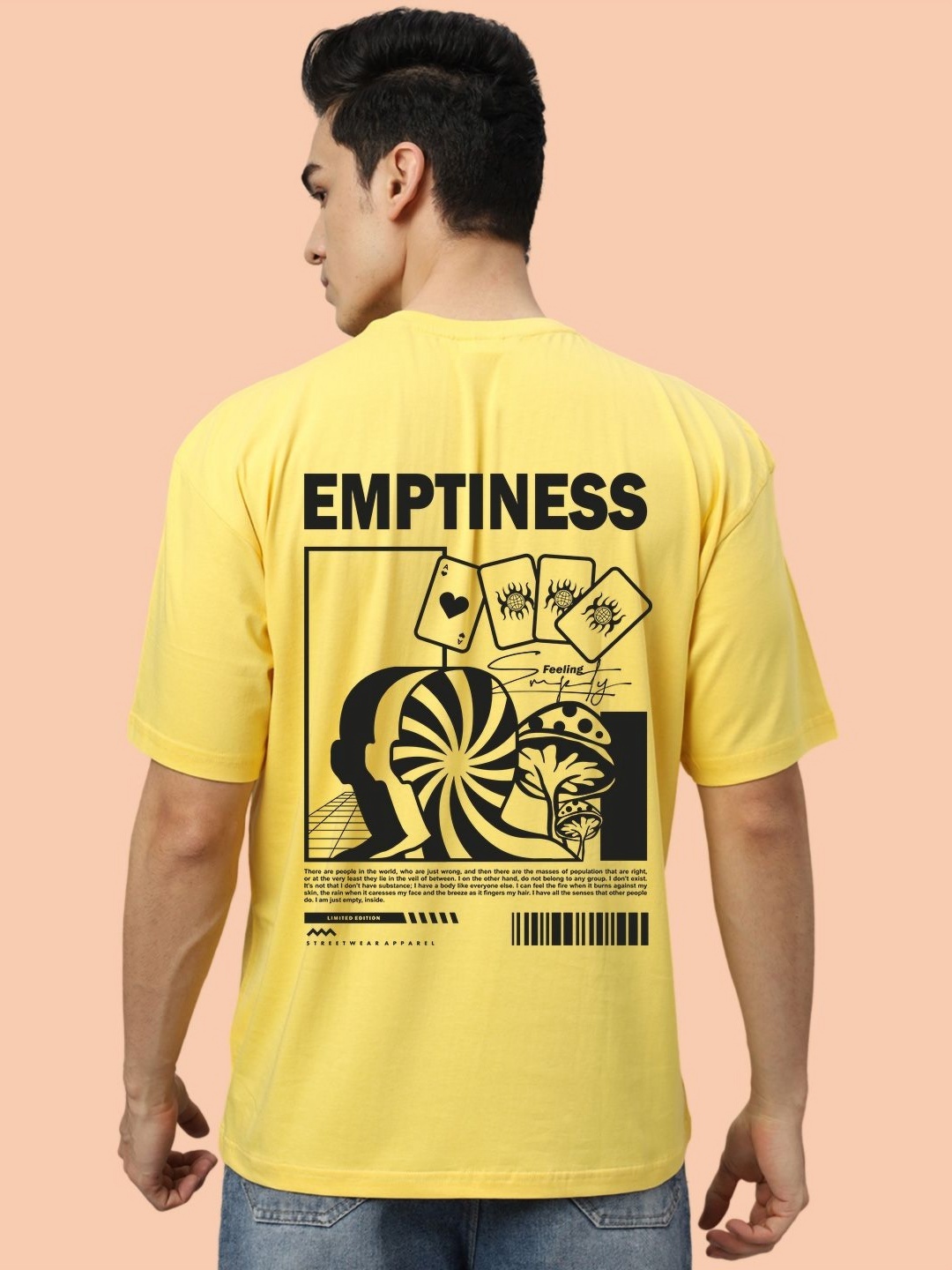 

Wear Your Opinion Men Graphic Printed Round Neck Cotton Relaxed Fit T-shirt, Yellow