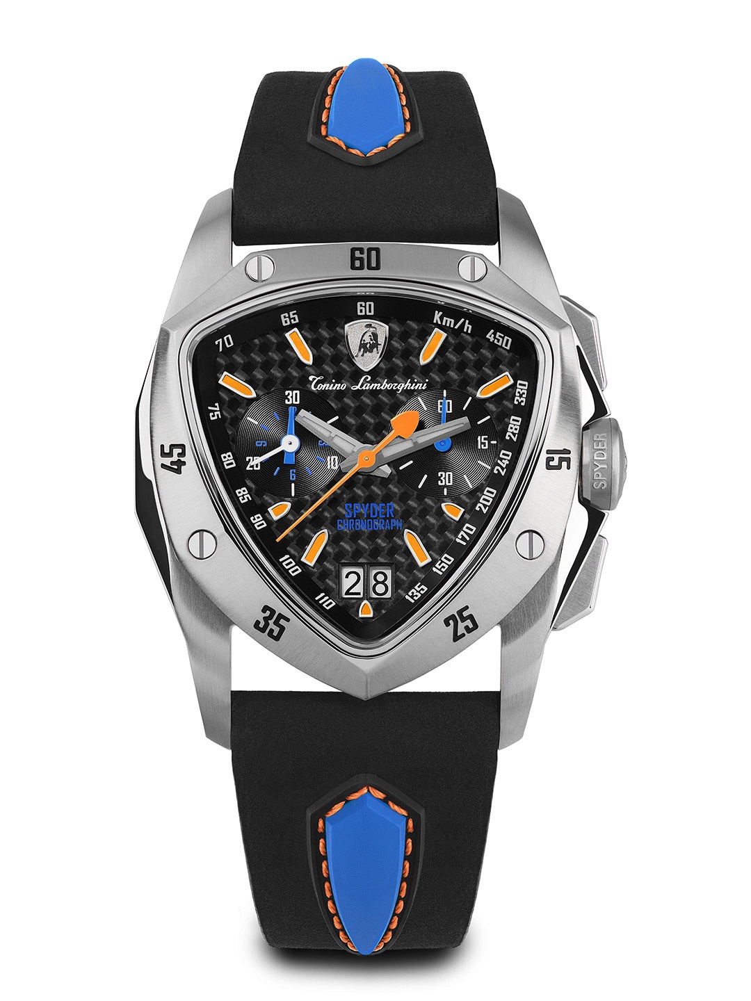 

Tonino Lamborghini Men Swiss Made Spyder Quartz Black Dial Analog Watch TLF-A13-4