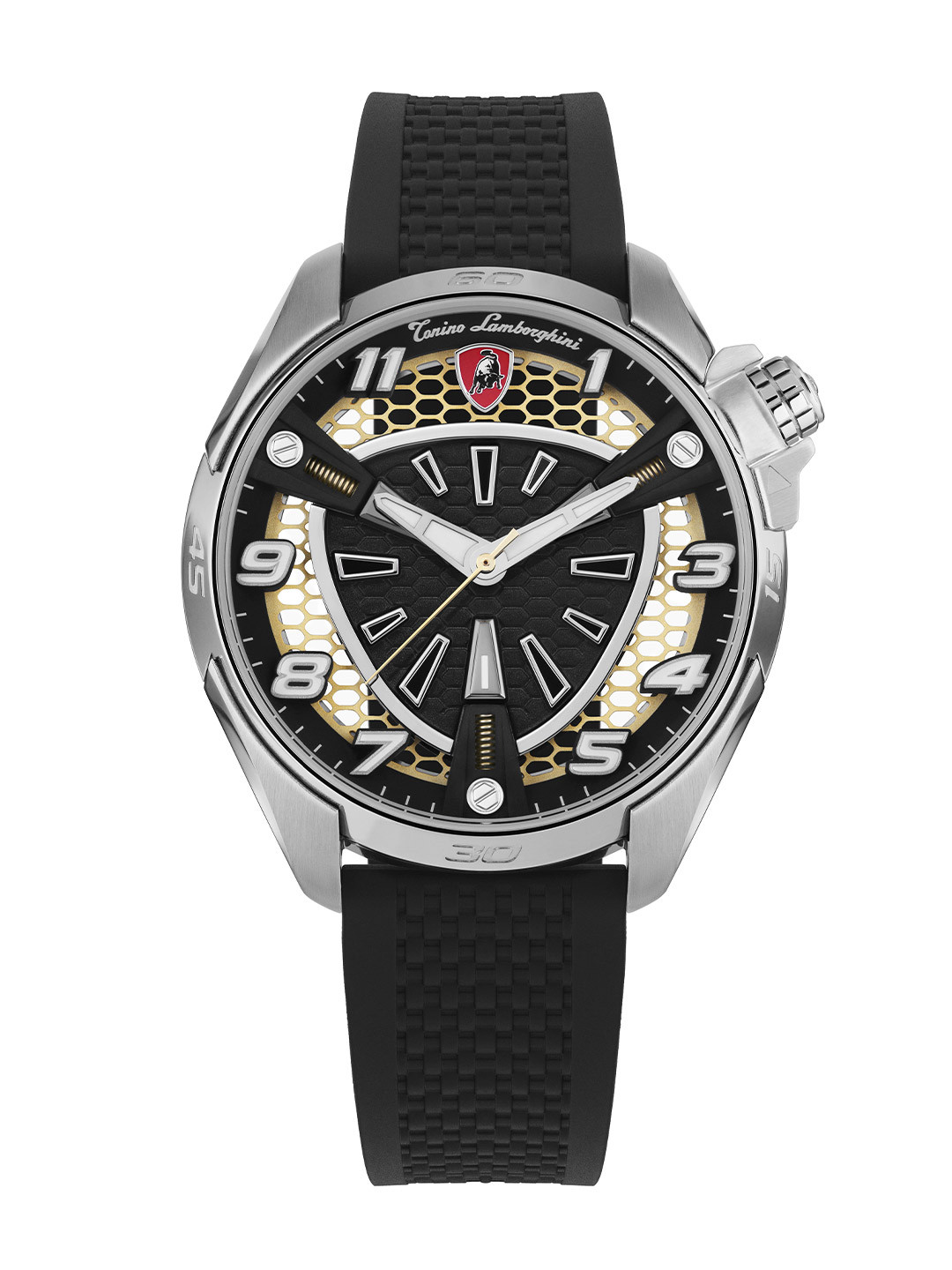 

Tonino Lamborghini Men SHOCK ABS Analogue Watch TLABSRG-SS-R, Silver