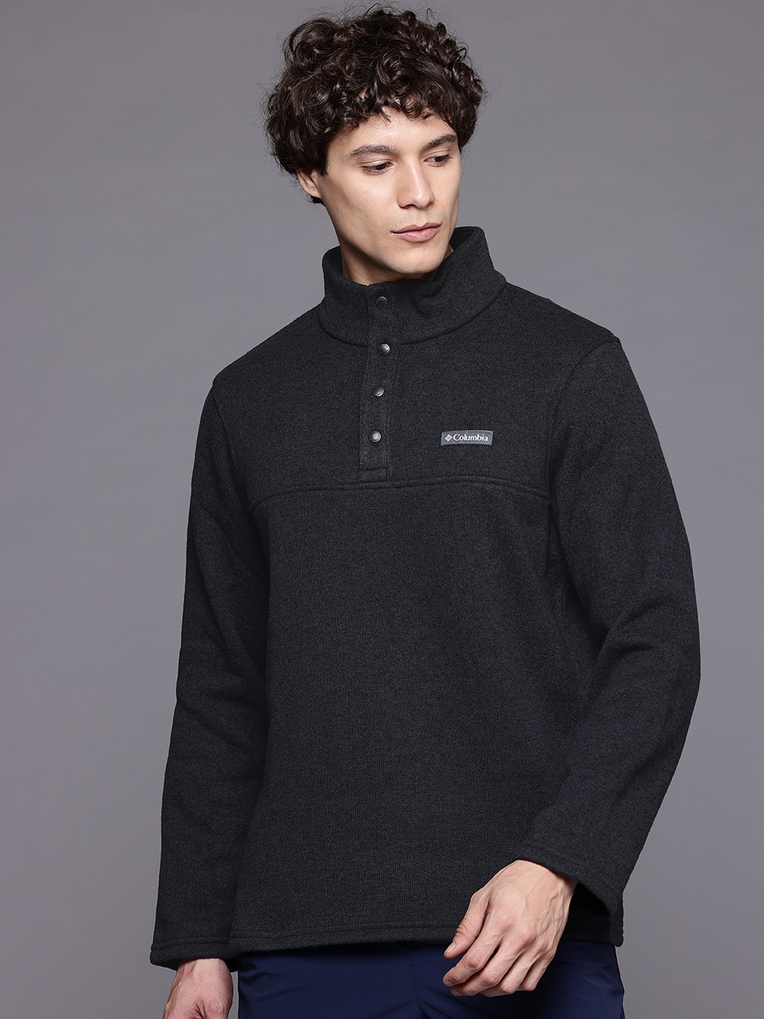 

Columbia Alto Pass Half Snap Fleece Pullover, Black