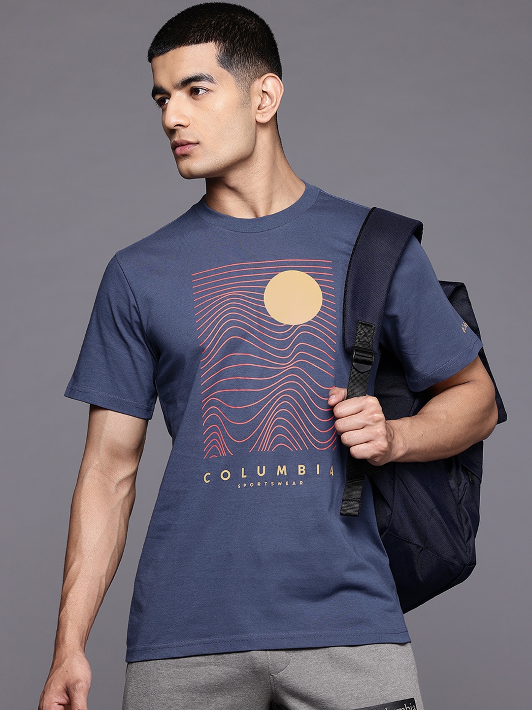 

Columbia Pure Cotton CSC Seasonal Logo Graphic Printed T-shirt, Navy blue