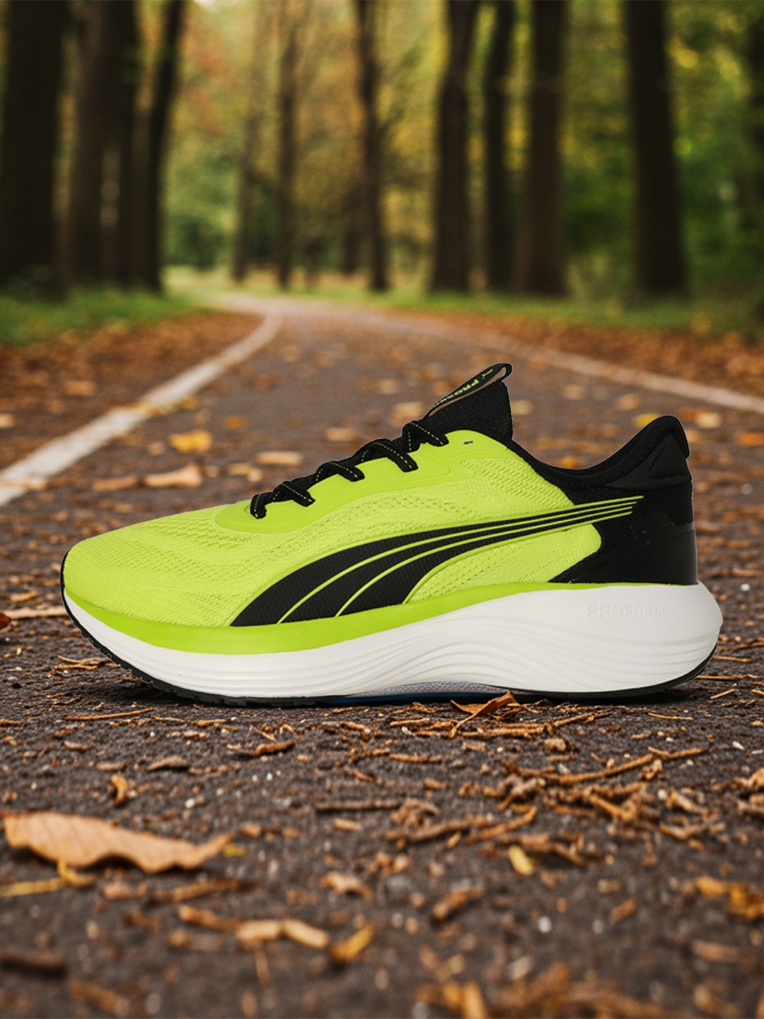 

Puma Galaxis Pro Men Performance Boost Running Shoes, Lime green