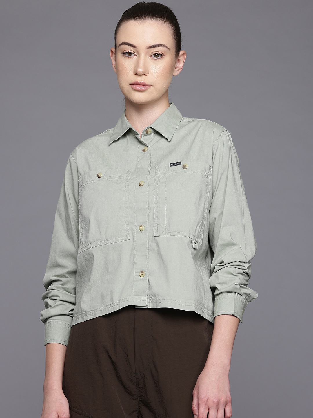 

Columbia Woven Long Sleeve Shirt, Green