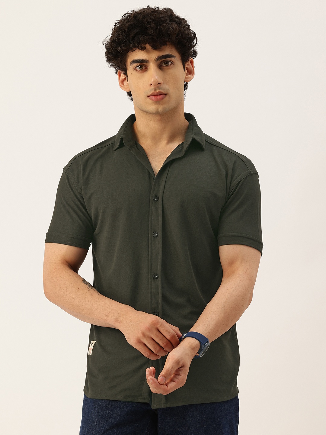 

FIFTY TWO Comfort Textured Shirt, Olive