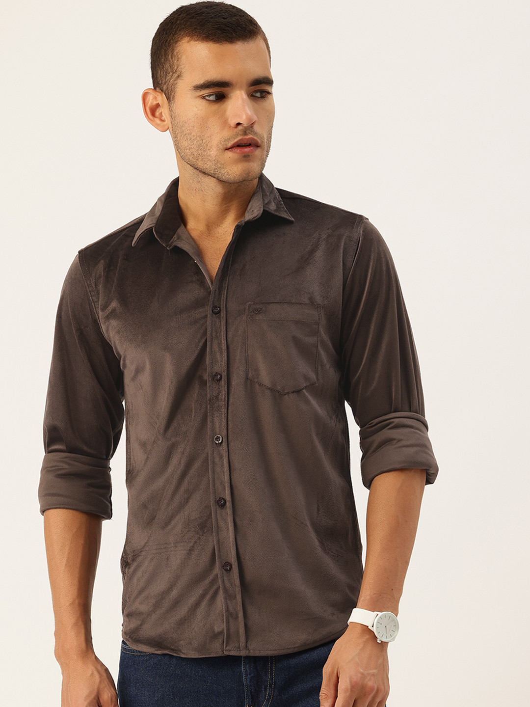 

FIFTY TWO Regular Fit Comfort Casual Shirt, Brown