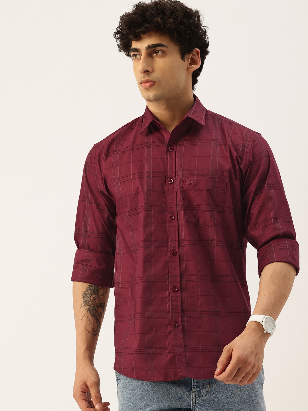 

FIFTY TWO Comfort Checked Shirt, Rust