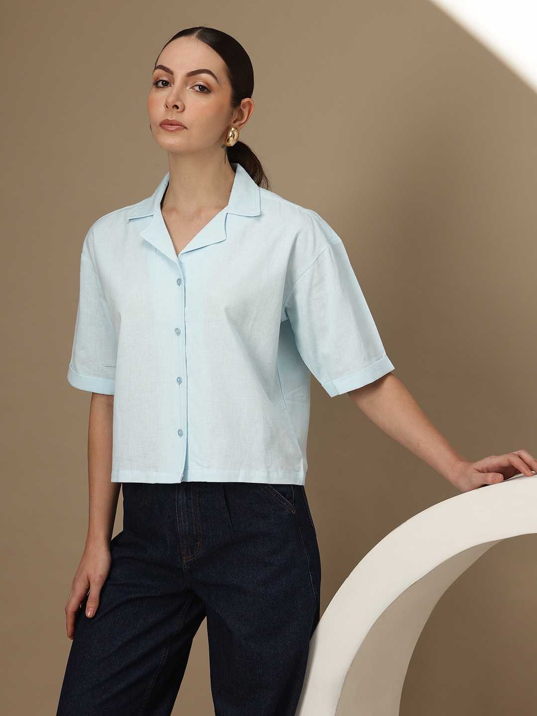 

Chemistry Solid Casual Shirt, Blue