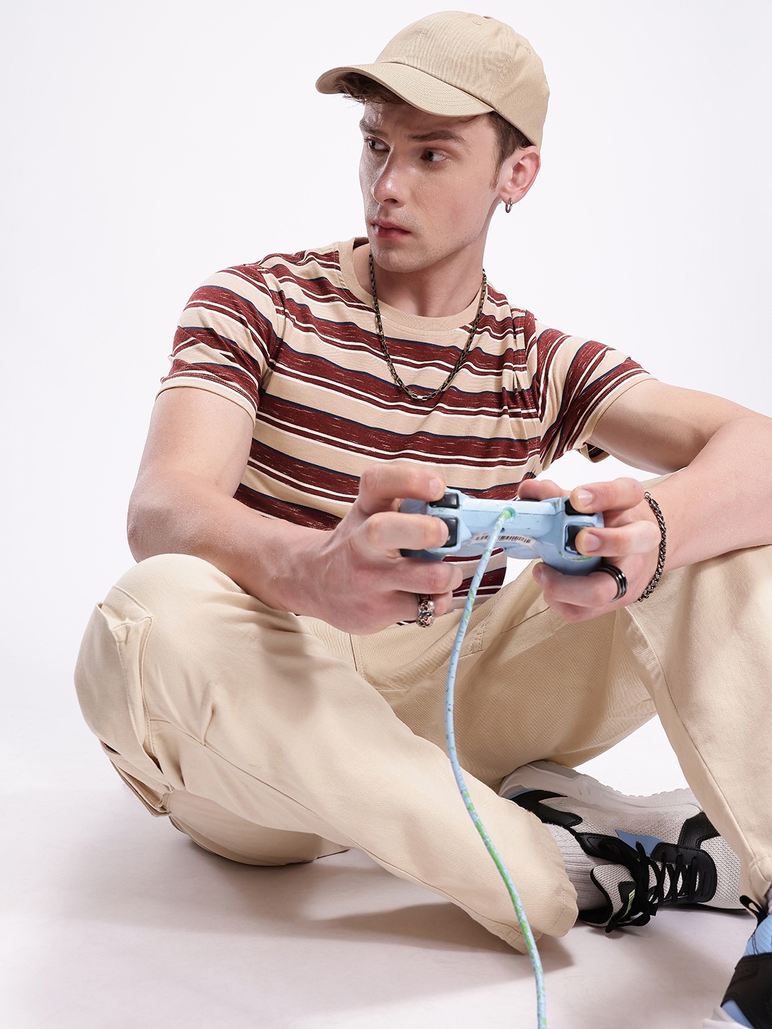 

Kook N Keech Men Striped T-shirt, Red