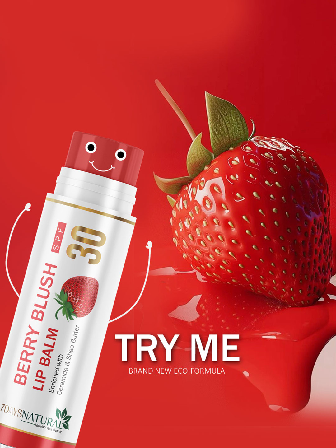 

7DAYS Berry Blush Lip Balm - 10 g, Red