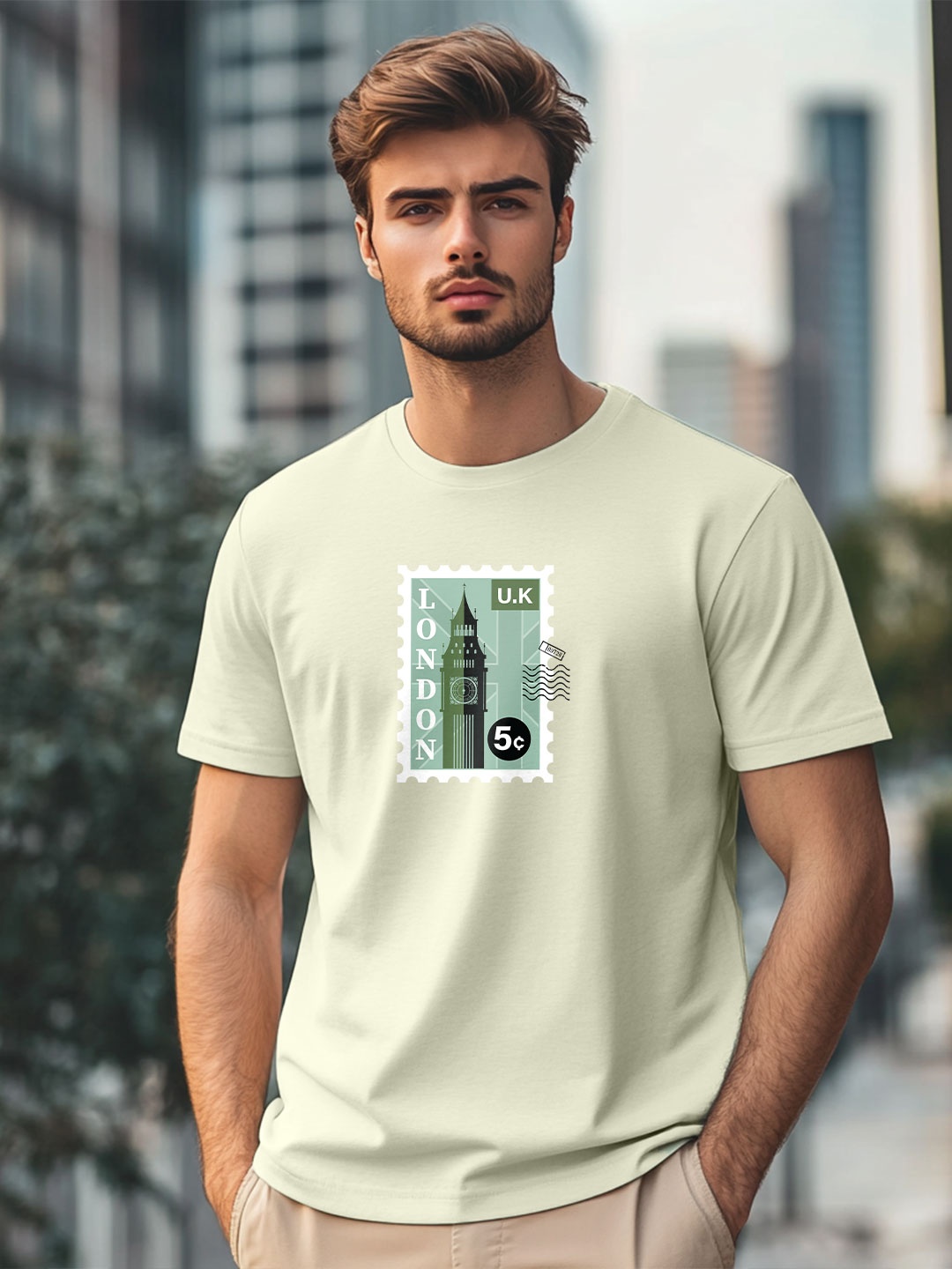 

NOBERO Men Printed T-shirt, Green