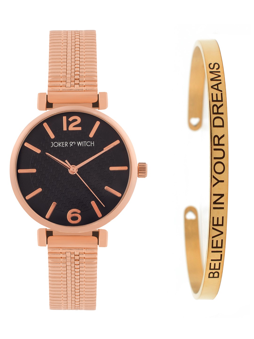 

JOKER & WITCH Women Twilight Radiance Watch Bracelet Stack Gift Set JWBS1072, Rose gold