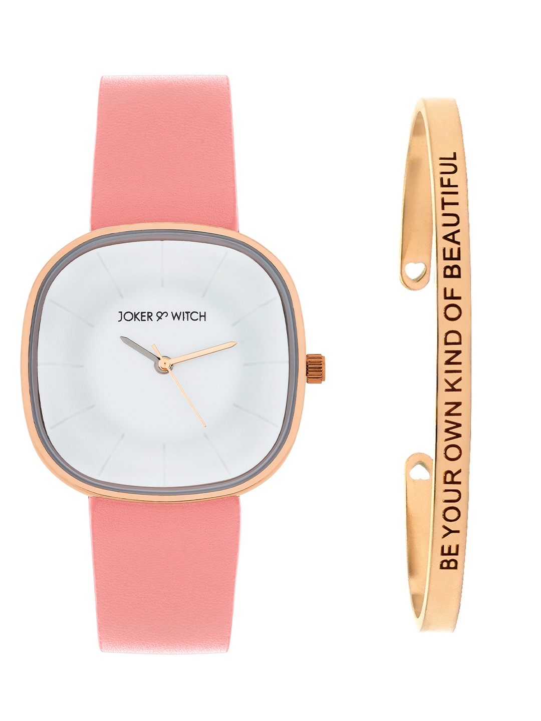 

JOKER & WITCH Women Serene Shine Watch Bracelet Stack Gift Set JWBS1097, Pink