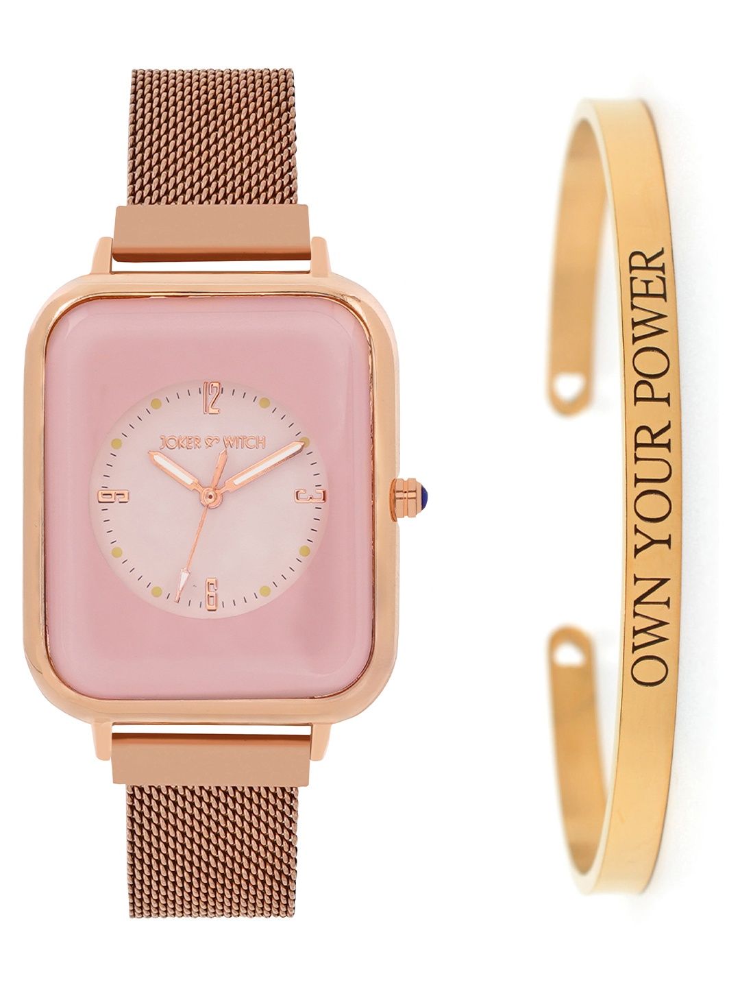 

JOKER & WITCH Women Stellar Allure Watch Bracelet Stack Gift Set, Rose gold