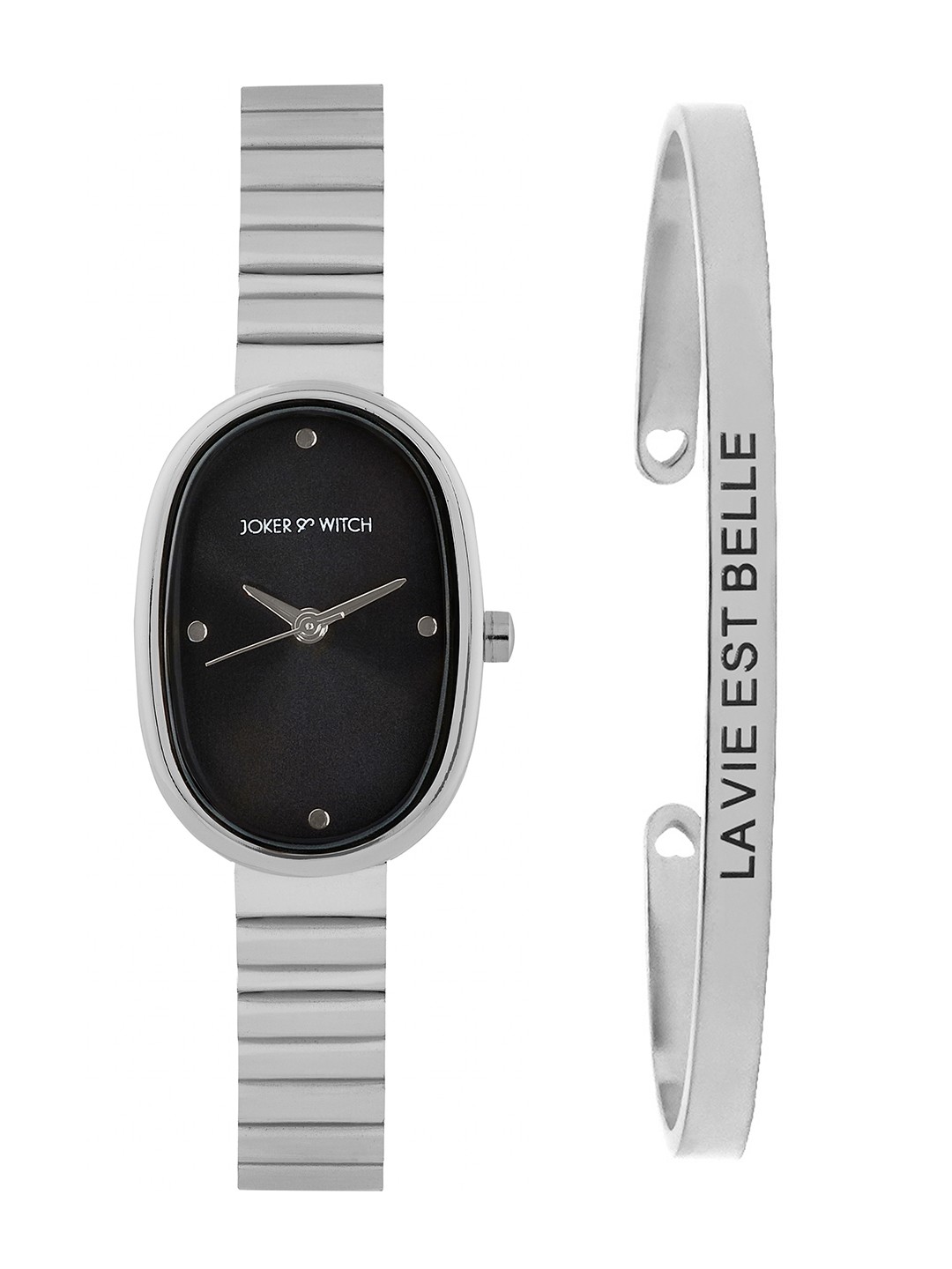 

JOKER & WITCH Women Timeless Vibe Watch Bracelet Stack Gift Set, Silver